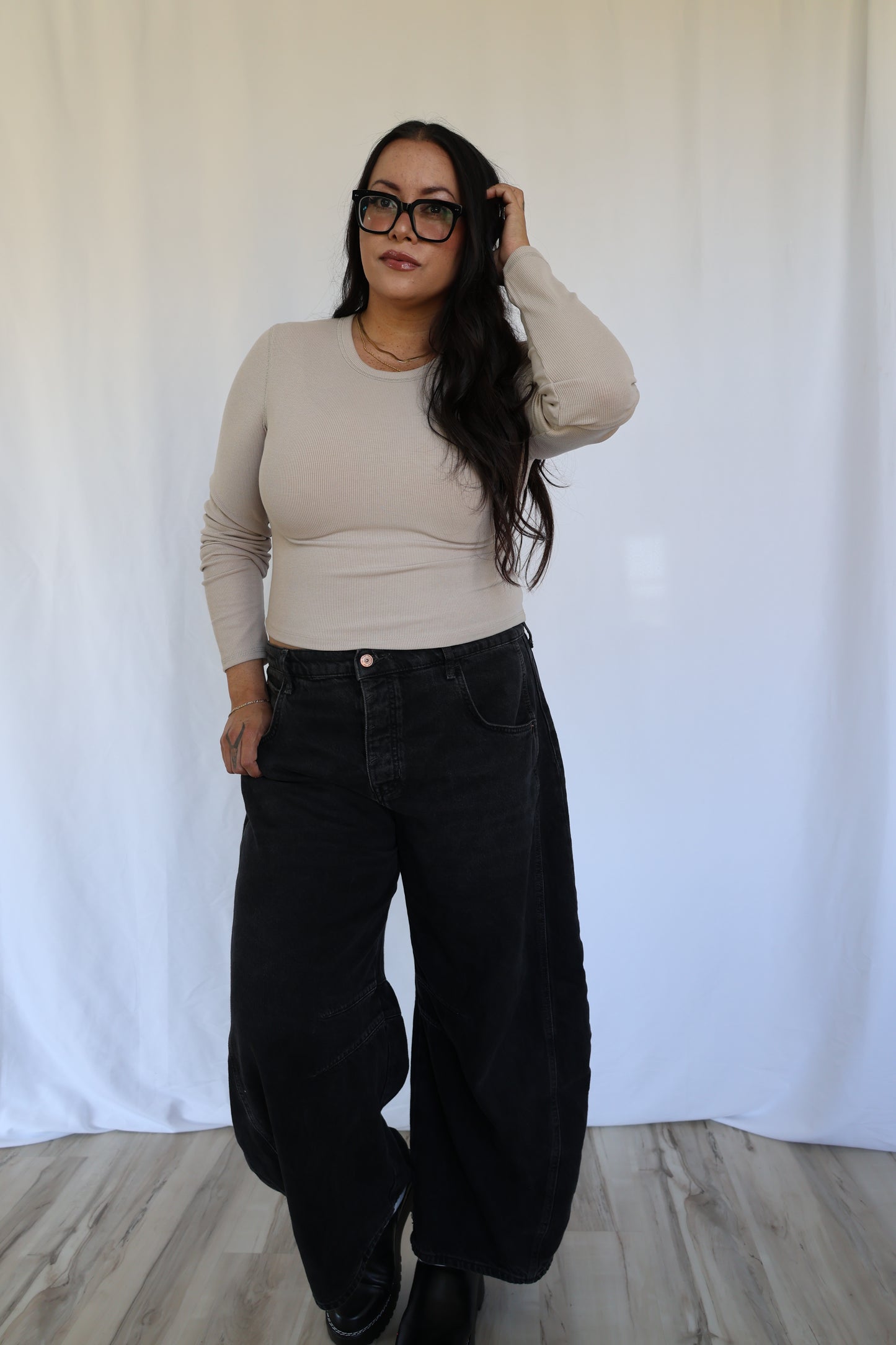 You Got This cropped long sleeve ribbed tee