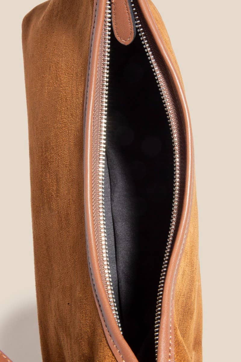 Classic Faux Suede Hand Bag