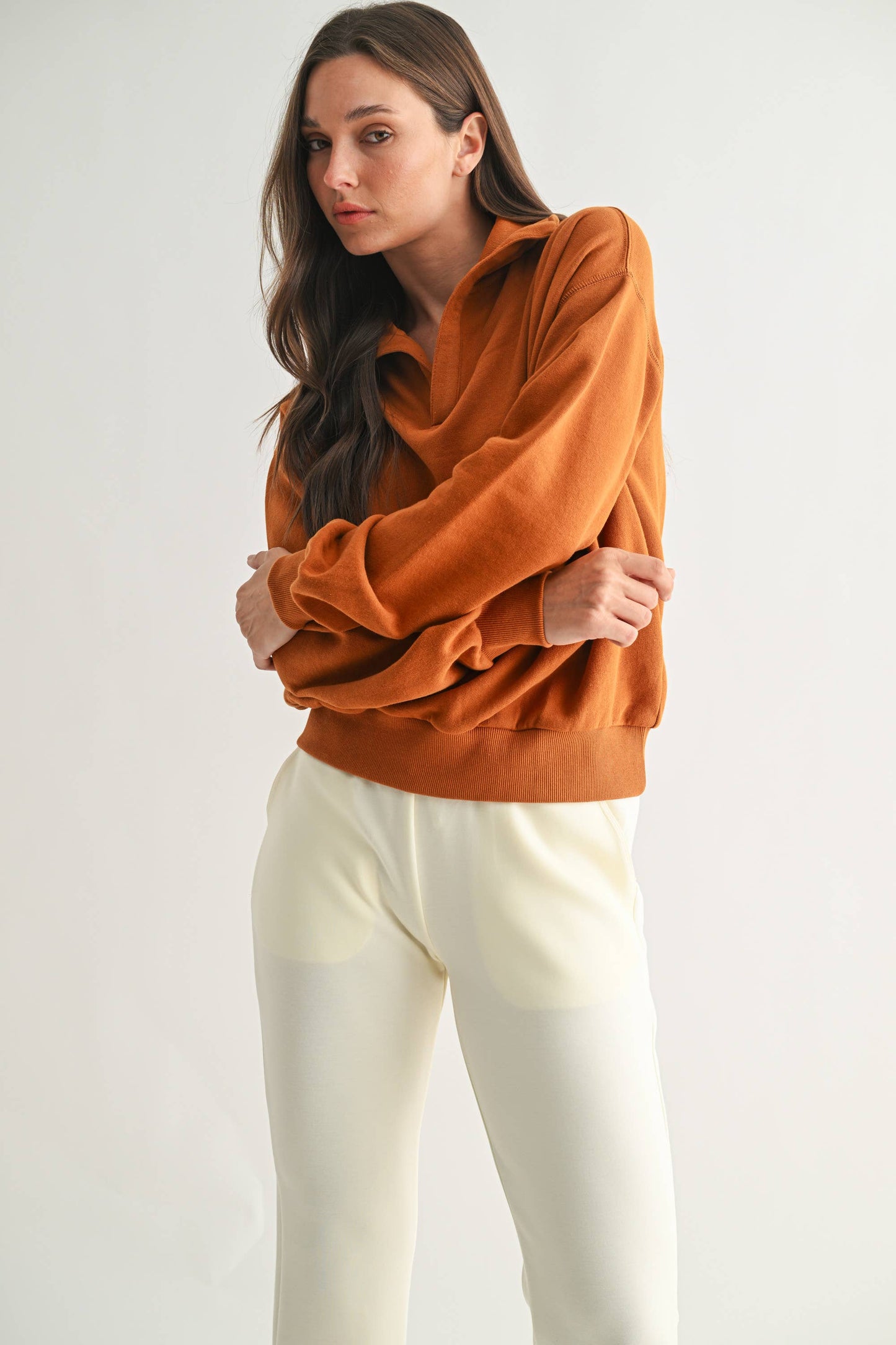 Mono B - Lounge Layer Long Sleeve Collared Shirt