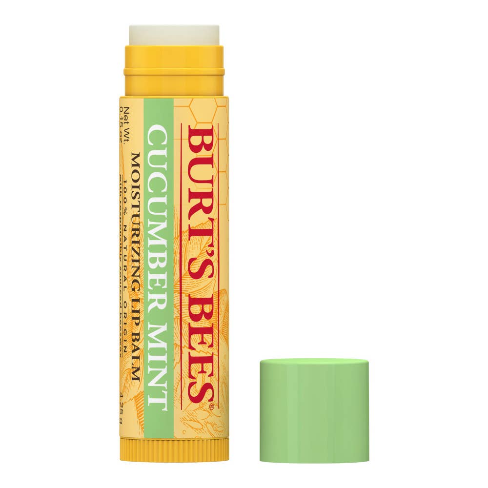 Burt's Bees - Cucumber Mint Moisturizing Lip Balm With Beeswax, Blister Box