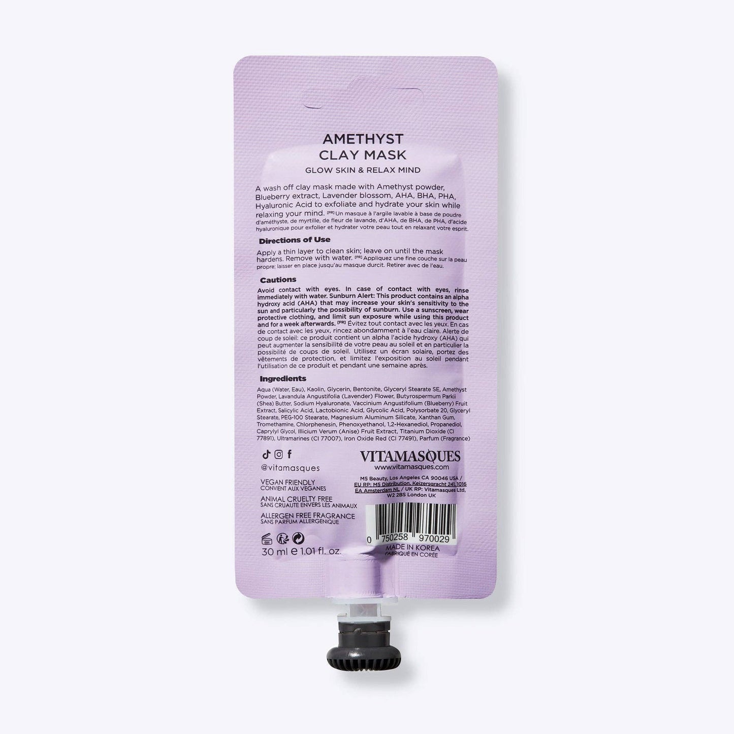 Vitamasques - Amethyst Clay Mud Mask