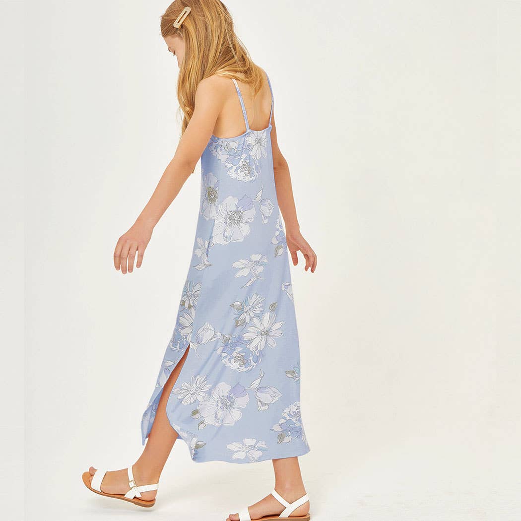 Good Girl - Floral Sleeveless Maxi Cami Dress