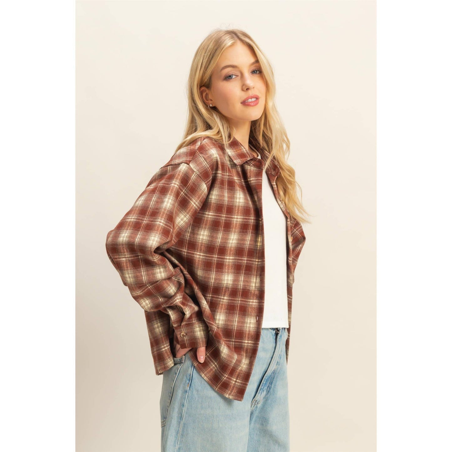 HYFVE - Classic Checkered Button-Up Shirt With Comfort Fit