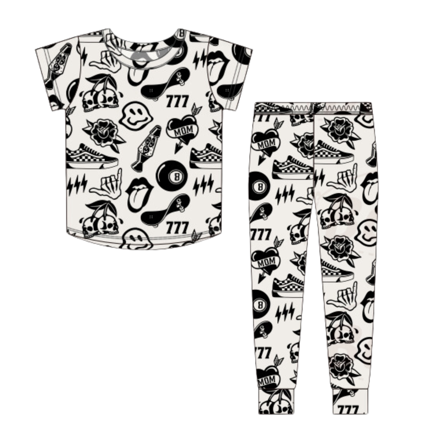 Rebel Bro - Bamboo Two Piece Set in Warped Tour