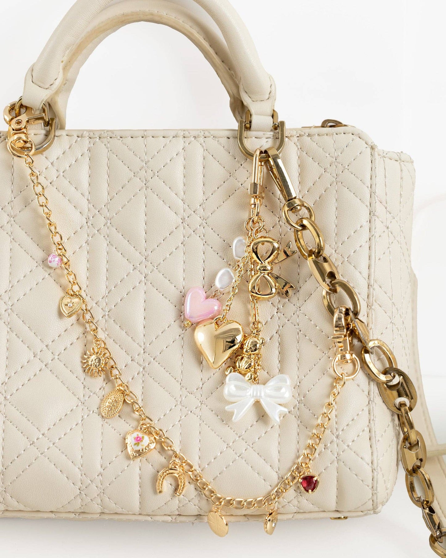 Sessori - Multi Line Puff Heart Bear Bag Charm