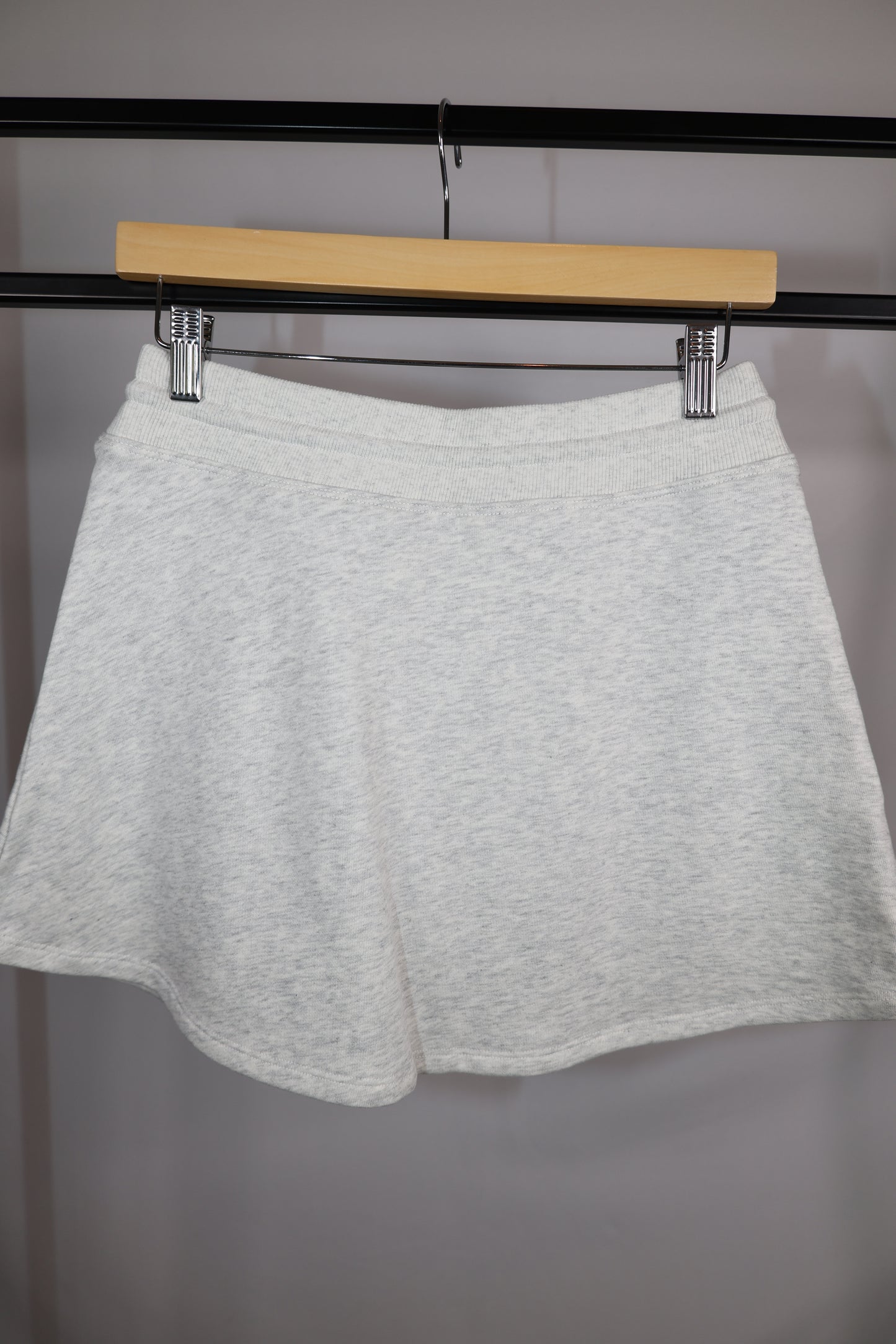 Wishlist - Heather Grey Mini Skort w/ Elastic Waist