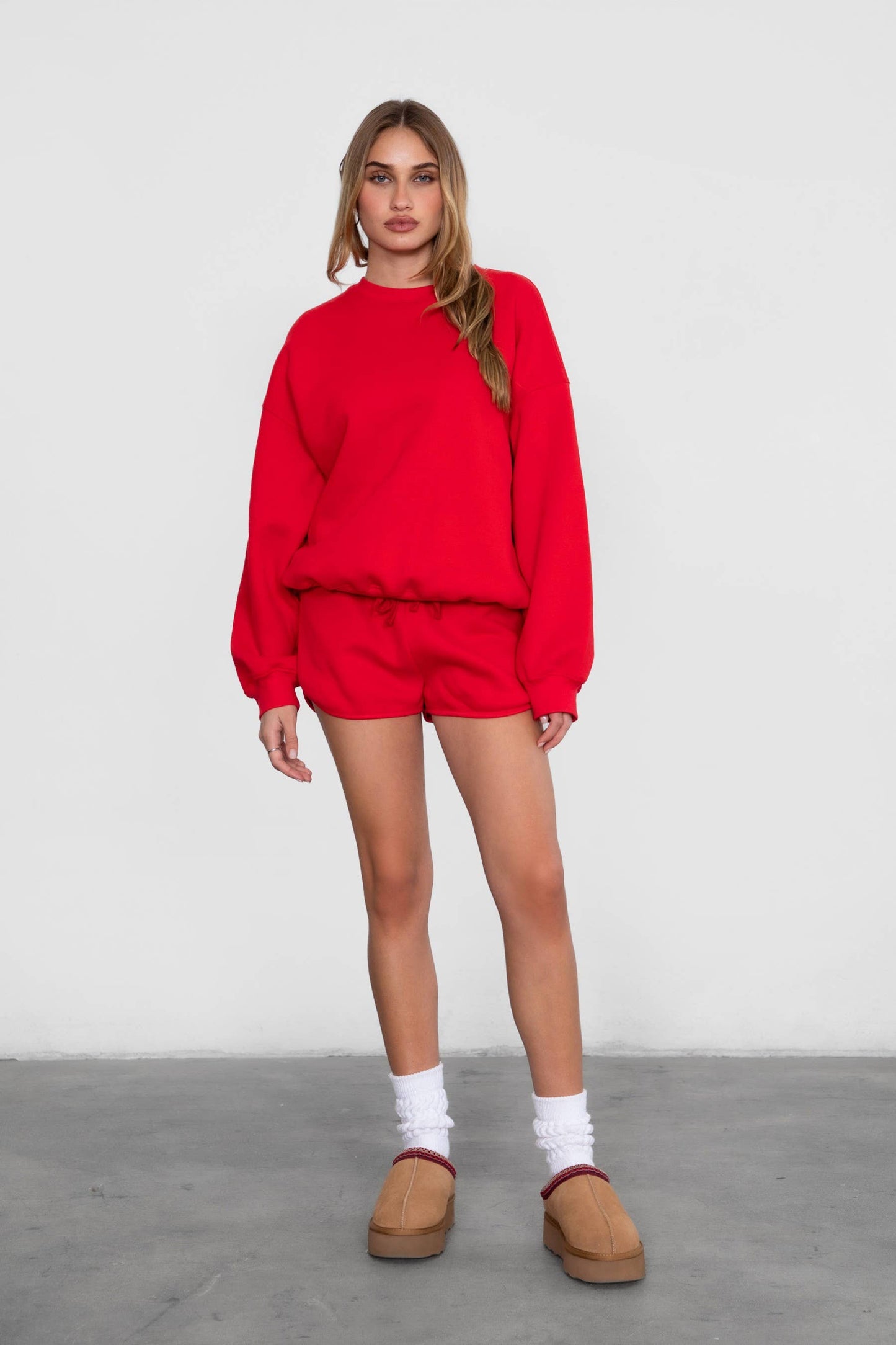 TICTOC - VARSITY Fleece Crew Neck Pullover Sweatshirt