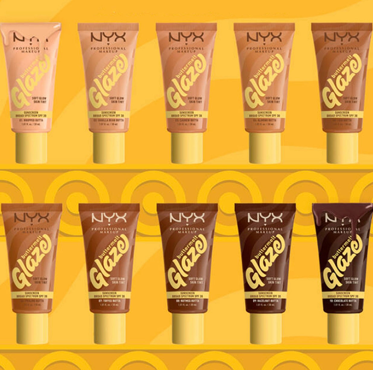 NYX Buttermelt Glaze soft glow skin tint SPF 30