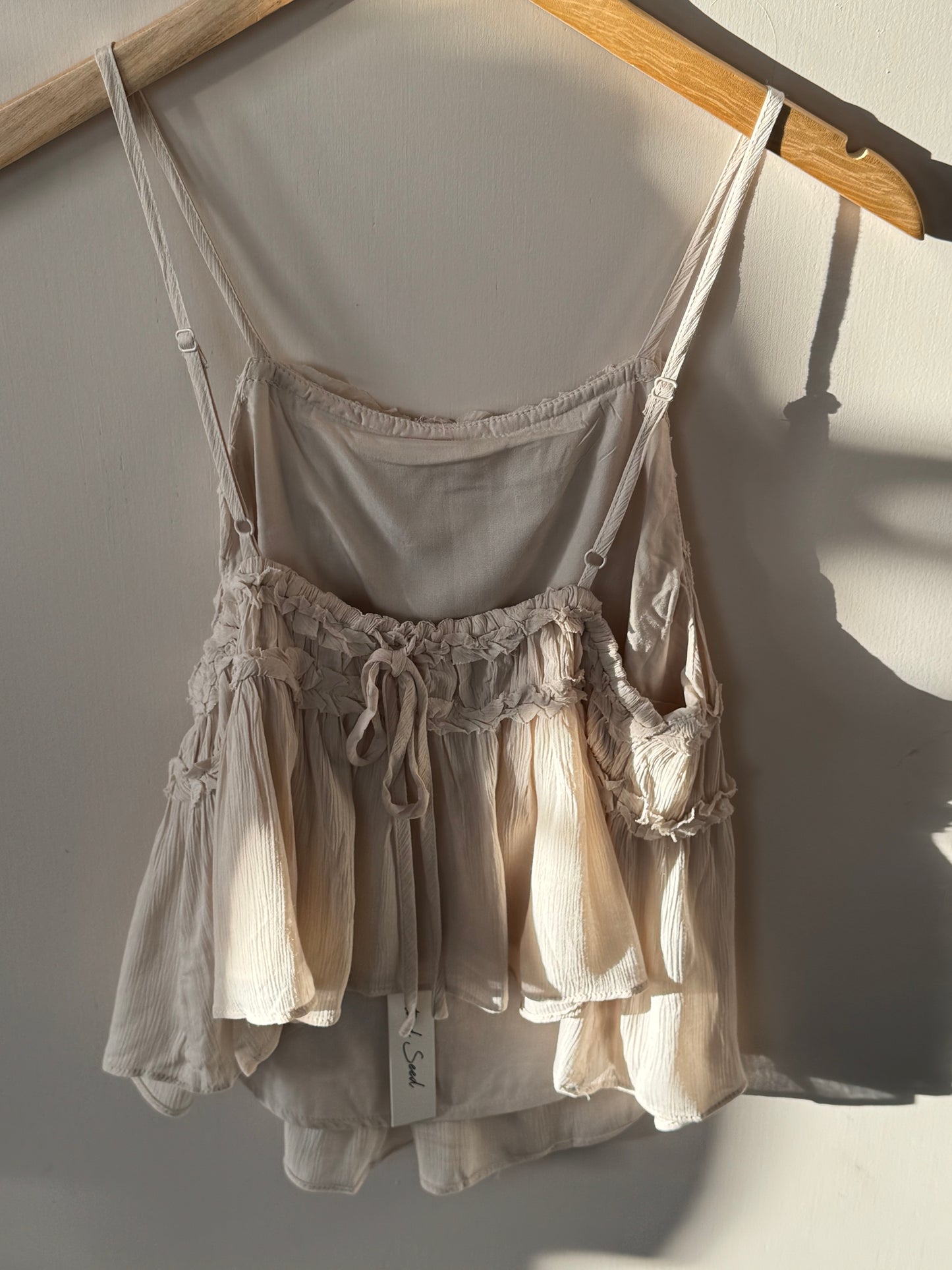 Mustard Seed - Flowy Cami Top w/ Ruffle Detail