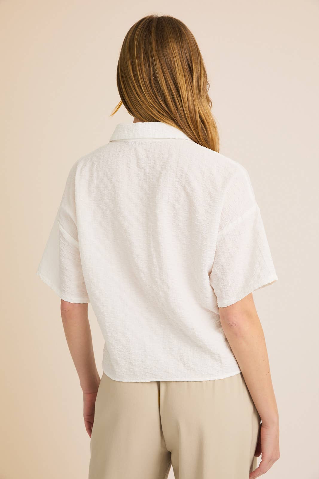 GILLI - BUTTON UP SHORT SLEEVE SHIRT