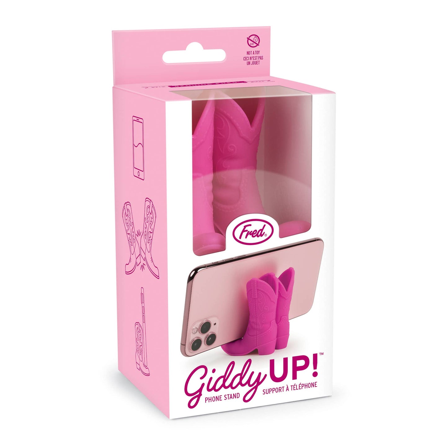 Fred & Friends - Pink Cowboy Boot Phone Stand