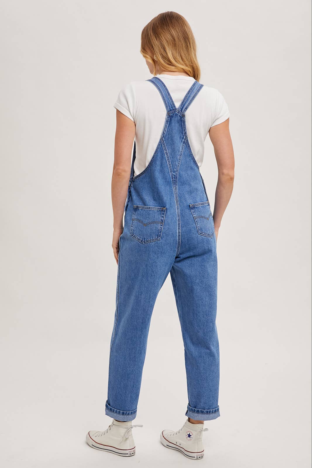 Bluivy - DENIM STRAIGHT LEG OVERALLS JUMPSUIT