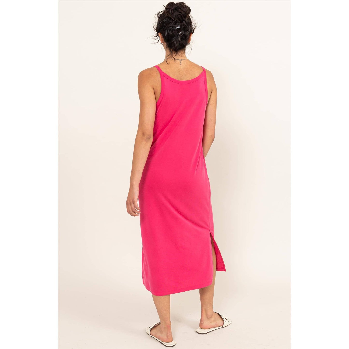 HYFVE-Soft V-Neck Midi Dress