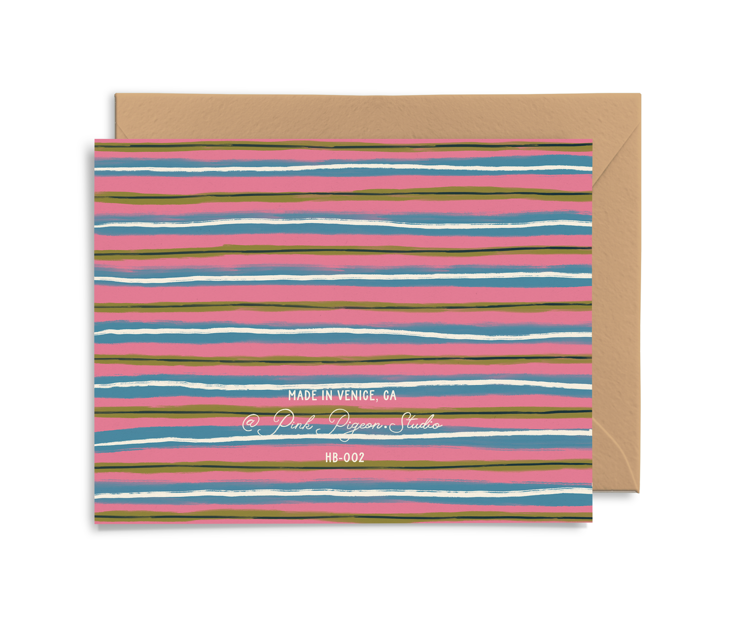Pink Pigeon Studio - Happiest Birthday Stripe Card