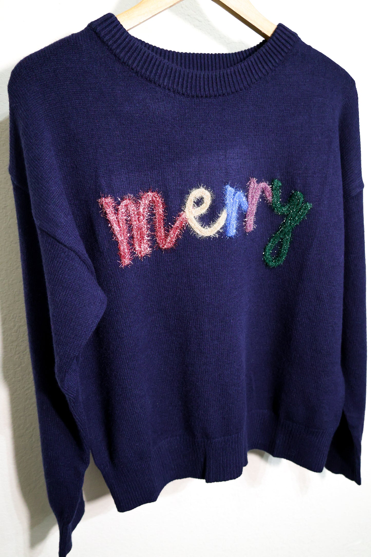 Blu Pepper- Merry Tinsel crew sweater