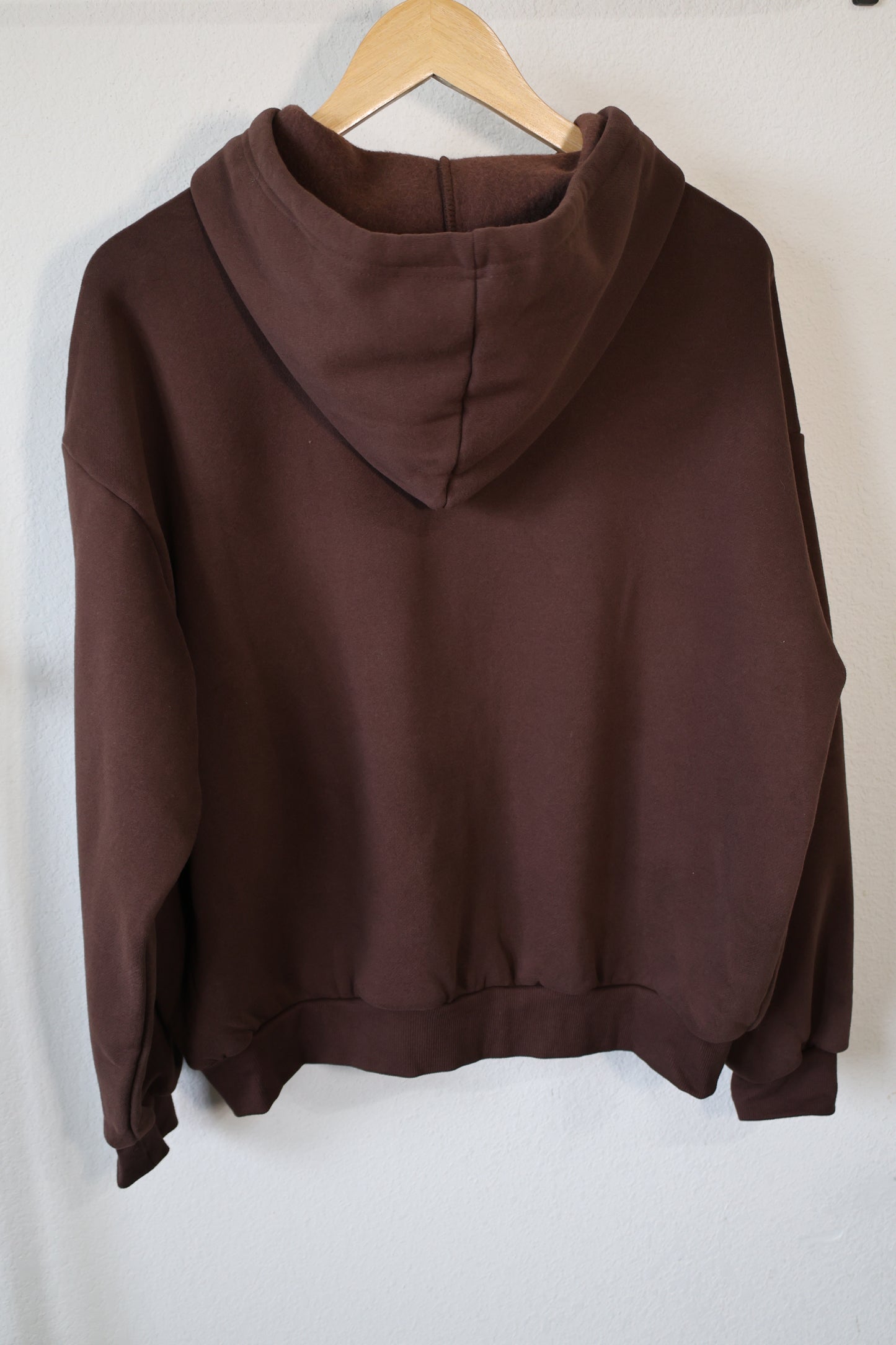 TICTOC - UNIVERSITY Plush Fleece Loose Fit Zip Up Hoodie With Pockets