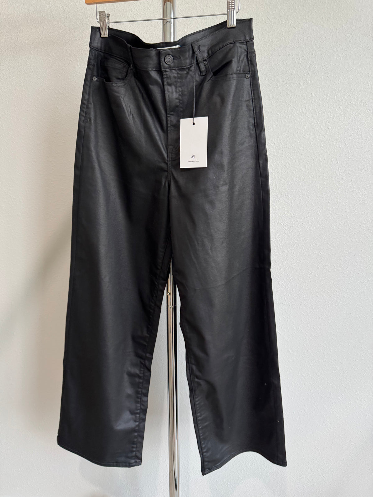 Black Coated Clean Dad Jeans