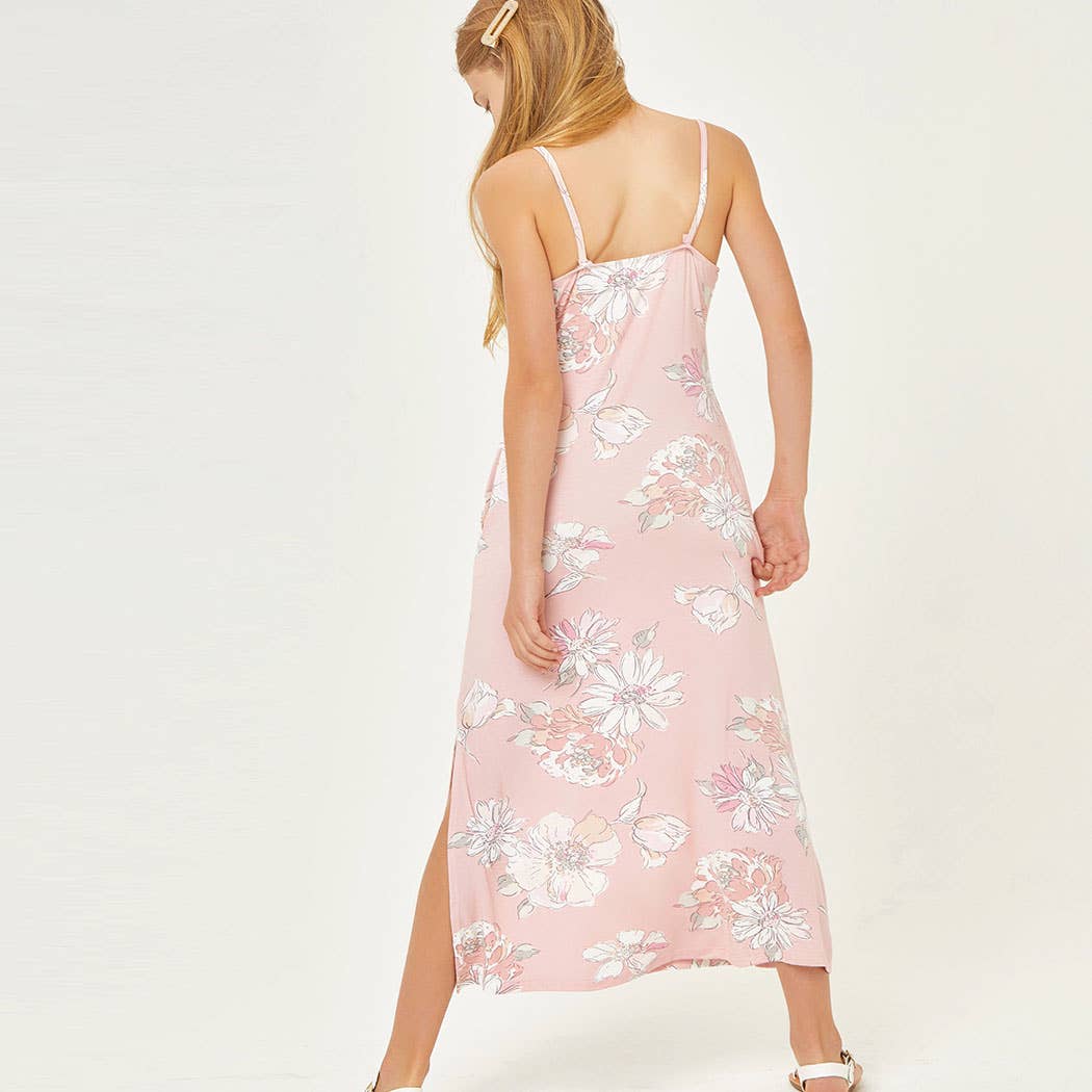 Good Girl - Floral Sleeveless Maxi Cami Dress