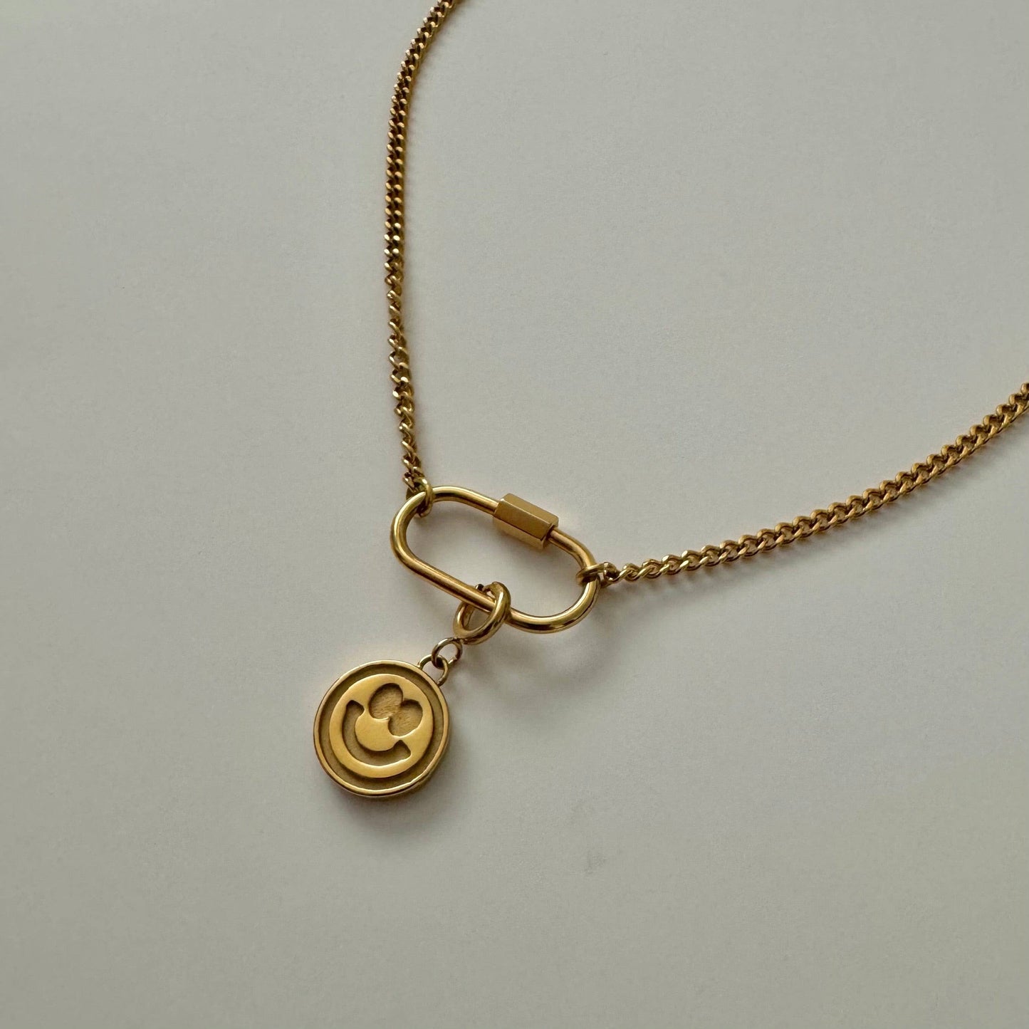 Namaste Jewelry - Carabiner Necklace- Gold