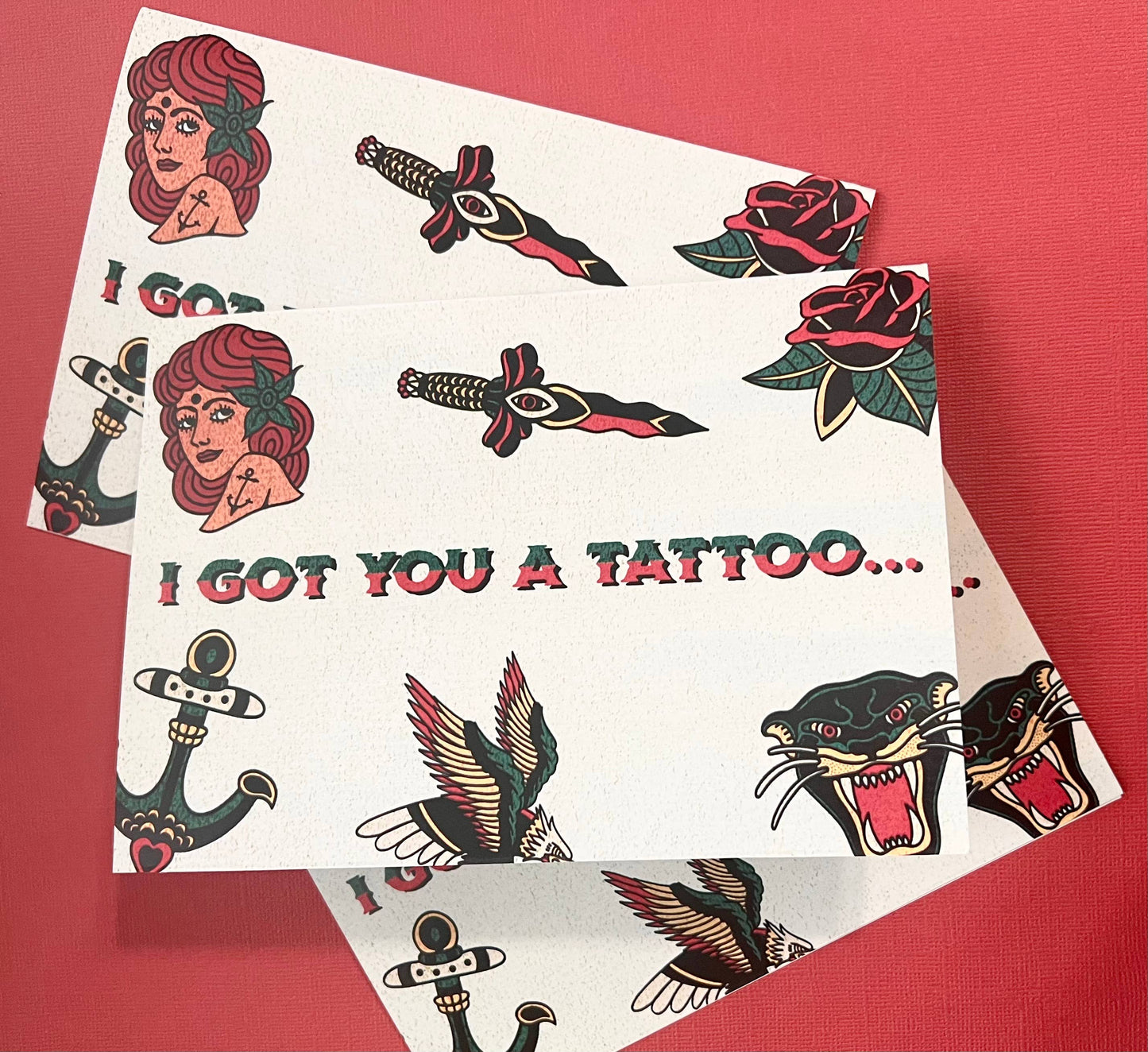 Seventh Eclectic - I got you a Tattoo - Greeting Card