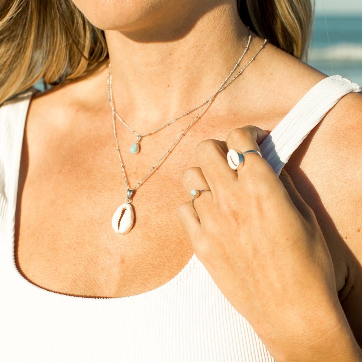 The Salty Gem - Cowrie Shell Necklace (Handmade)