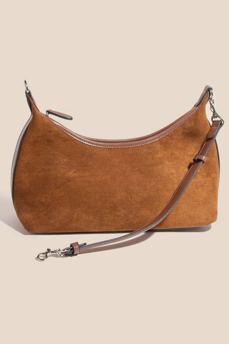 Classic Faux Suede Hand Bag