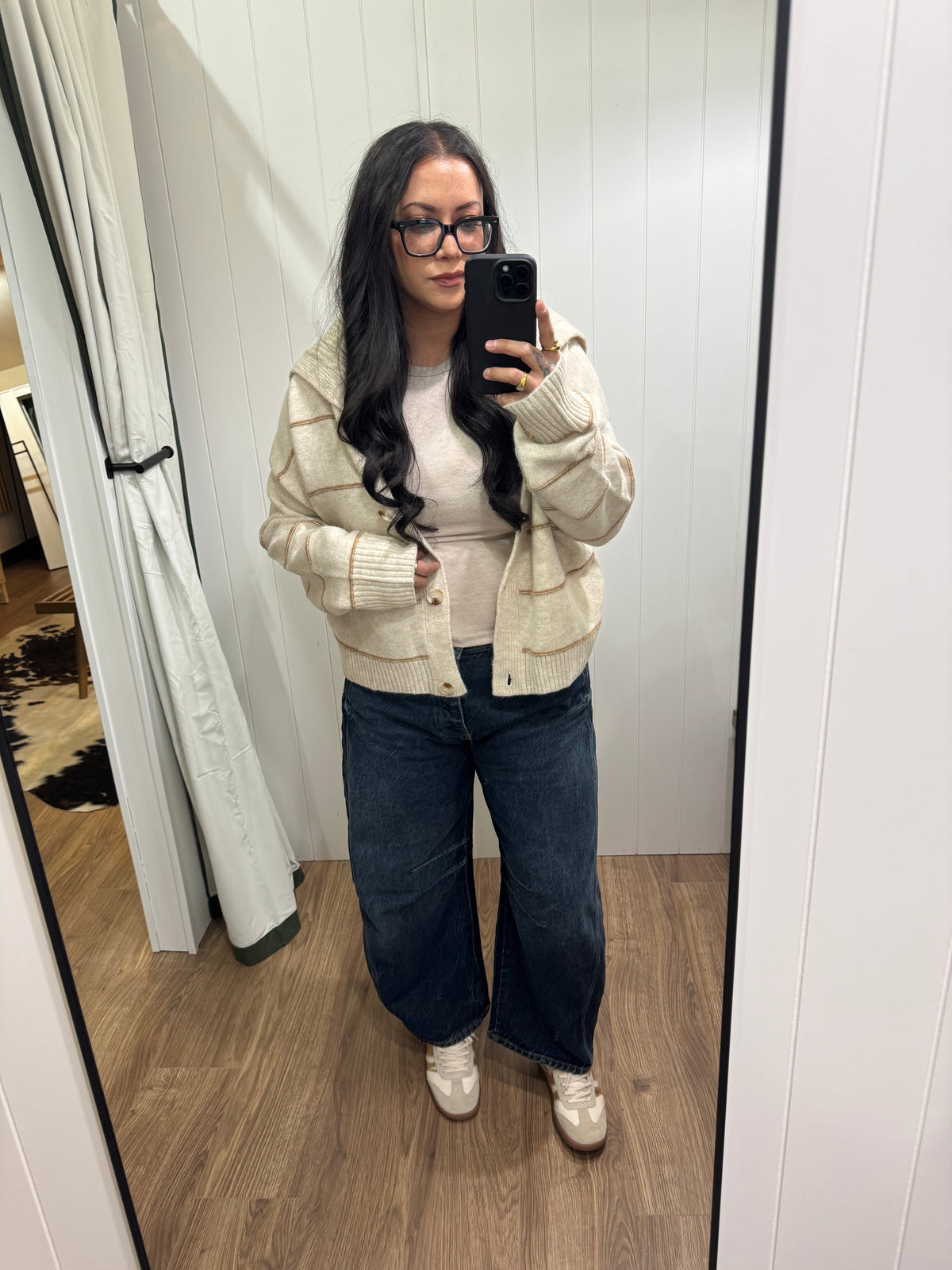 Setting sail half button front cardigan