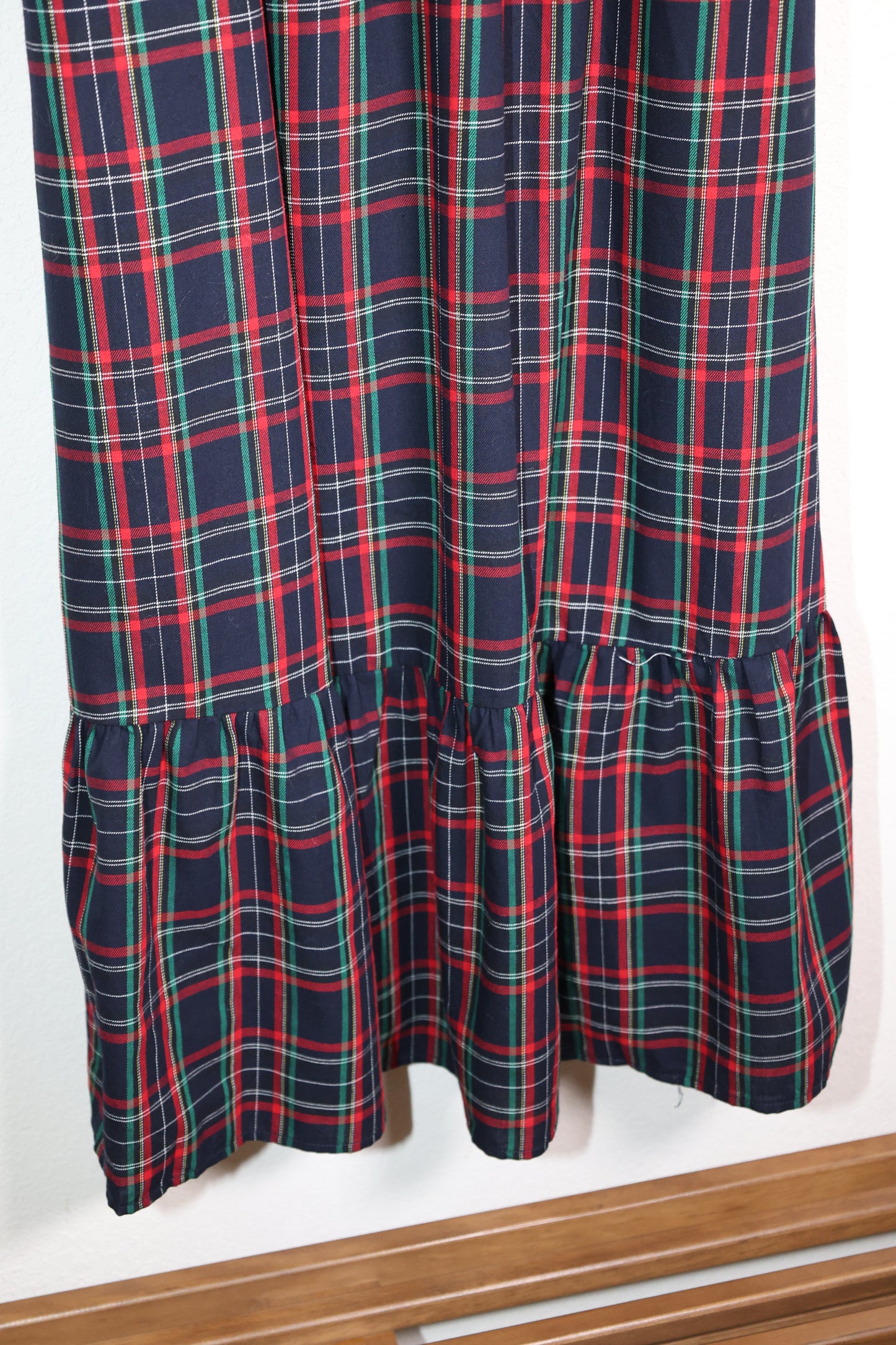 Sugarlips - Chapman Plaid Girona Smocked Ruffle Midi Dress