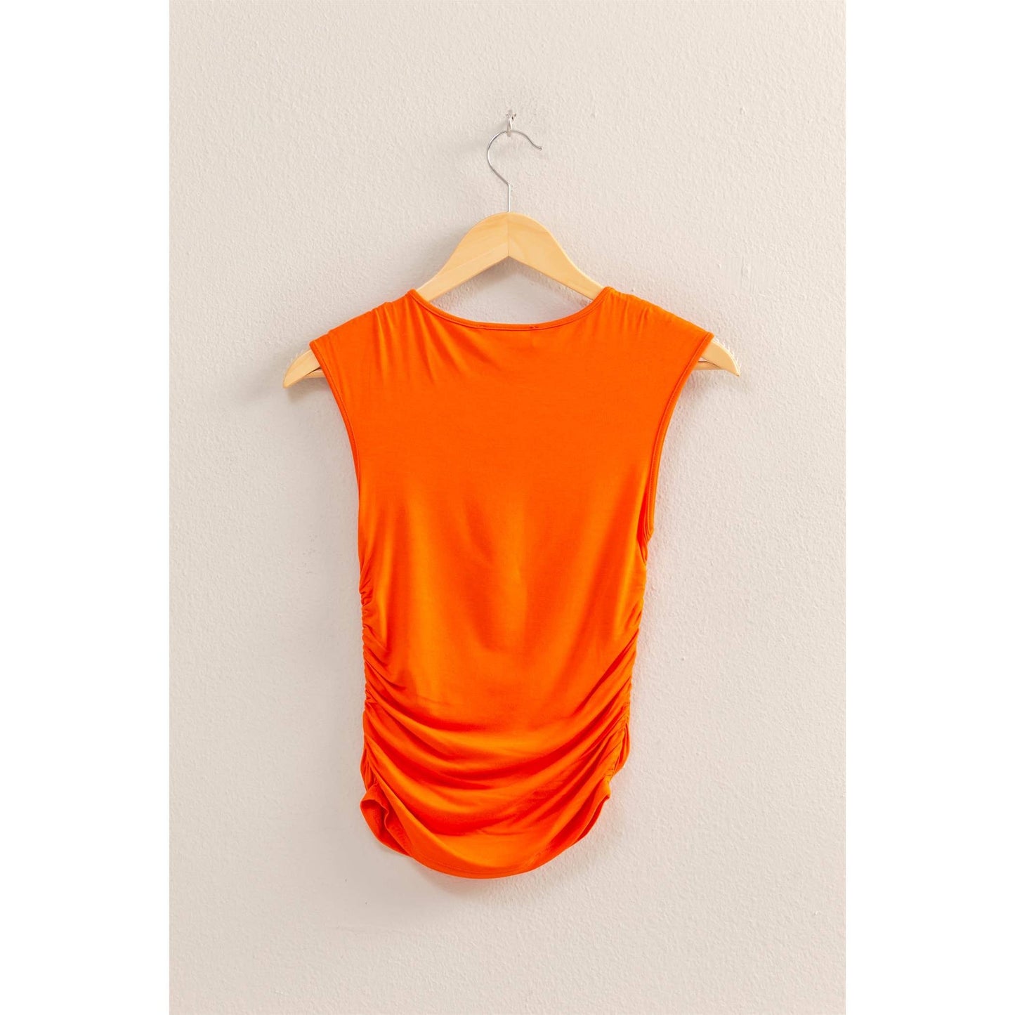 HYFVE -Cap Sleeve Ruched Detail Top