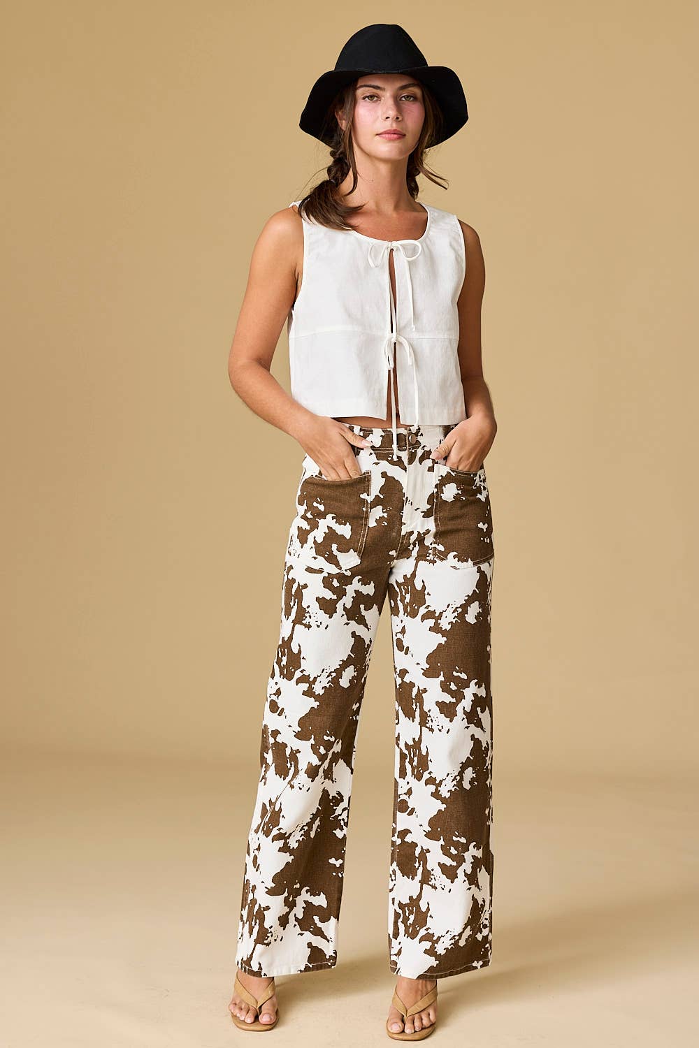 Papermoon - Nicole Front Double Tie Tank Top