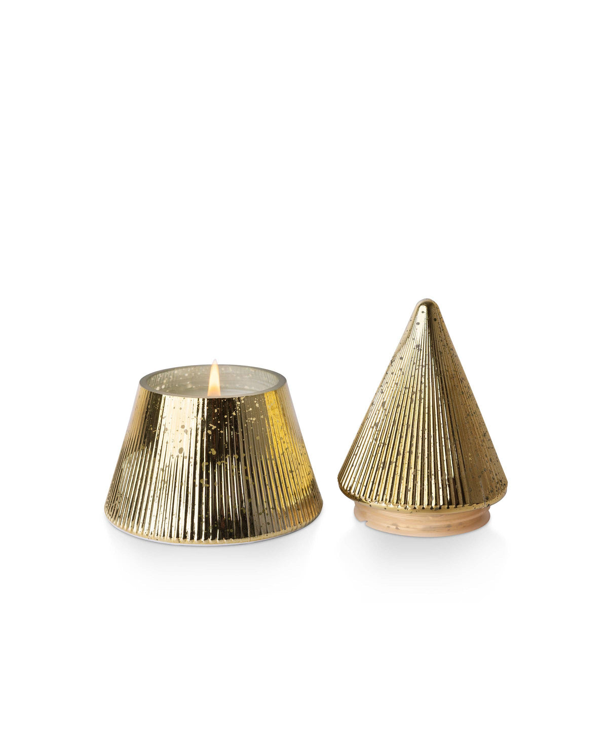 Aromatique - Holiday Champagne - Plaid Tree Glass Candle - 4 EA