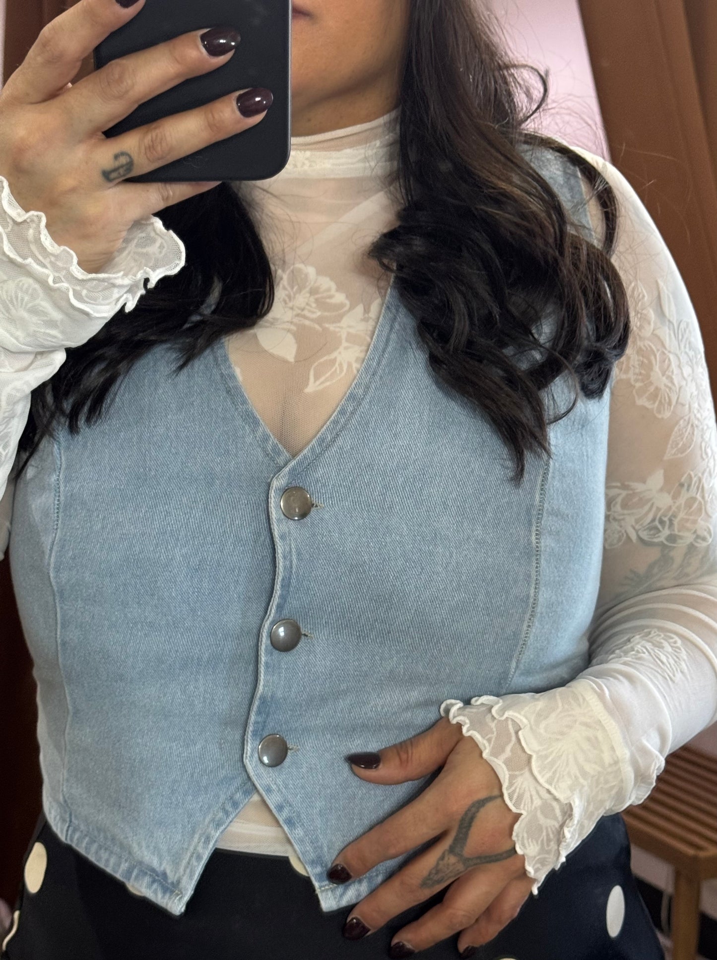 HYFVE - V-Neck Sleeveless Denim Vest