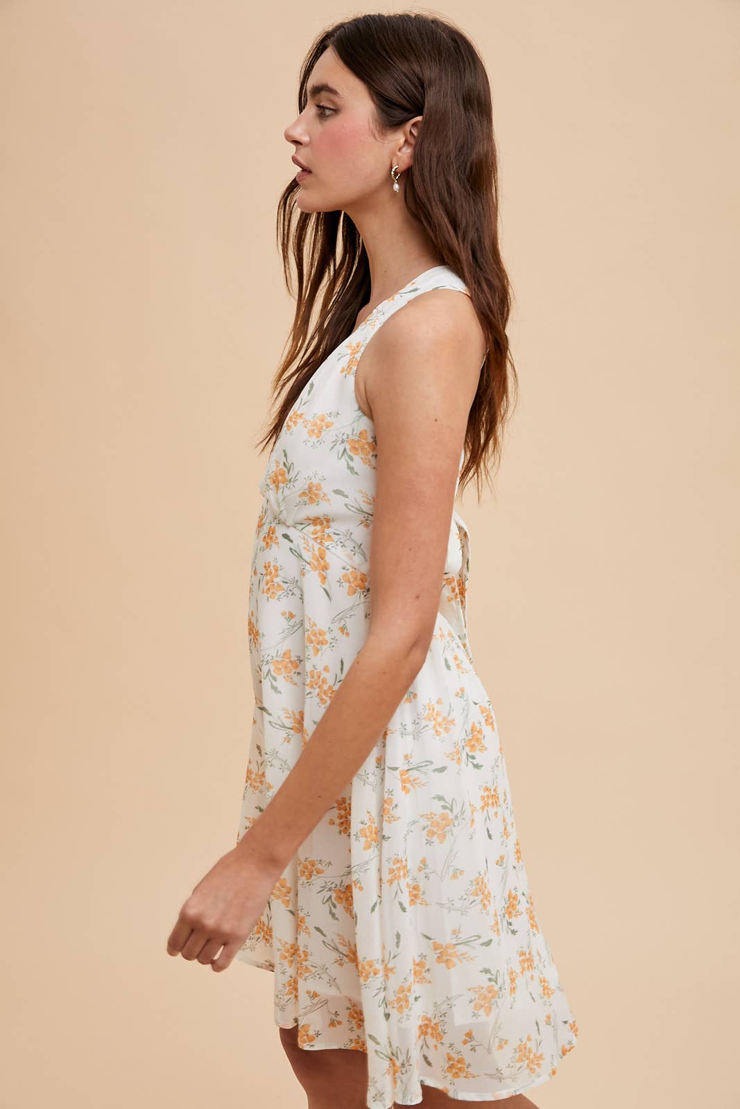 In Loom - FLORAL V NECK SLEEVELESS MINI