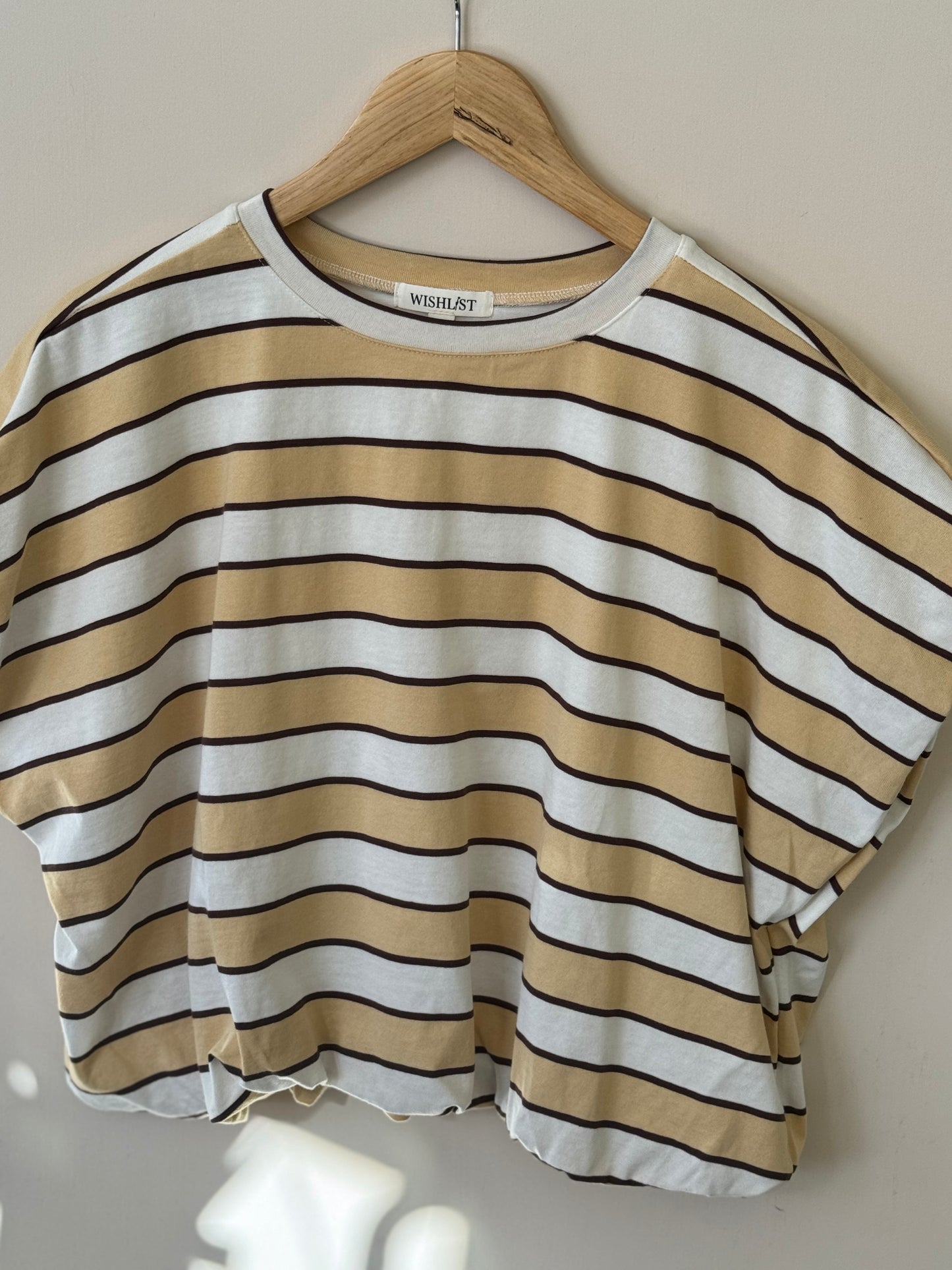 Wishlist - Double Lined Striped Bubble-hem Tee