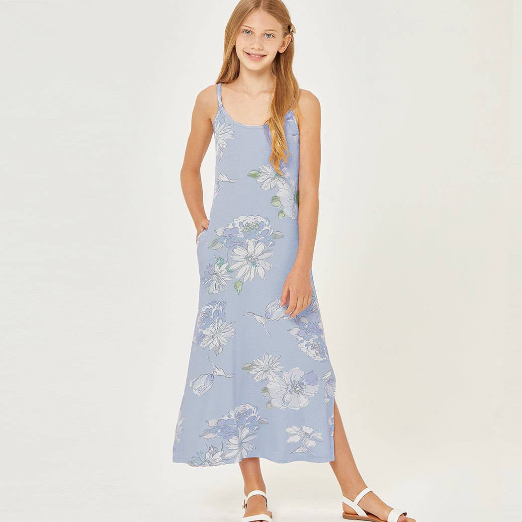 Good Girl - Floral Sleeveless Maxi Cami Dress