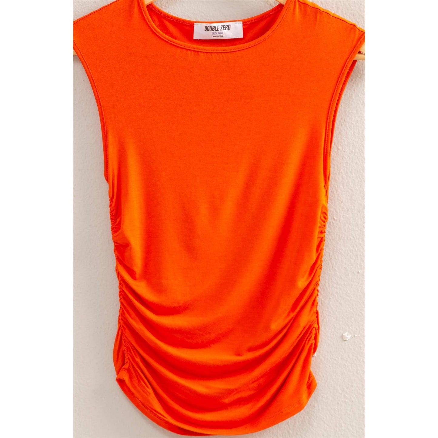 HYFVE -Cap Sleeve Ruched Detail Top