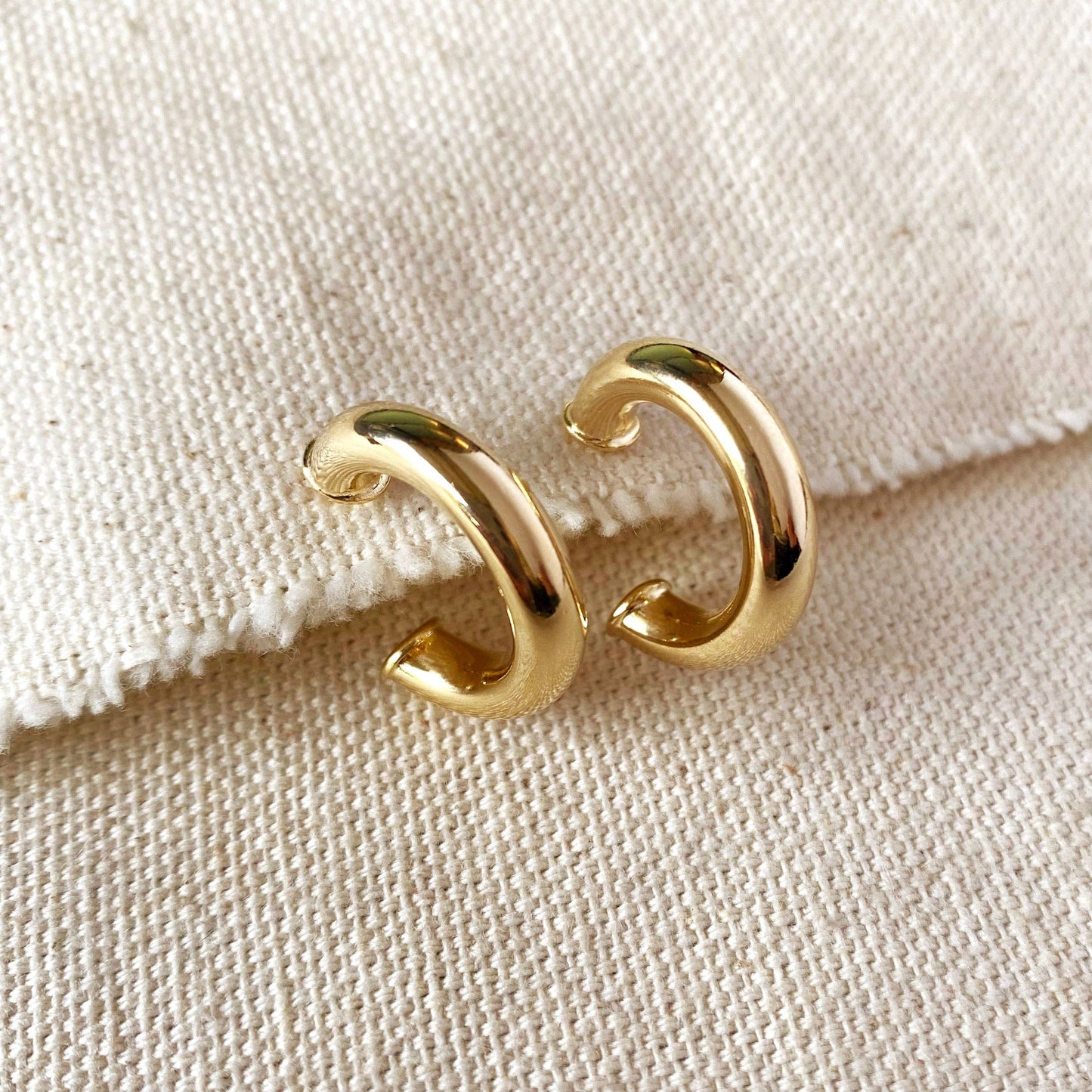 GoldFi - 18k Gold Filled Half-Hoops Earrings