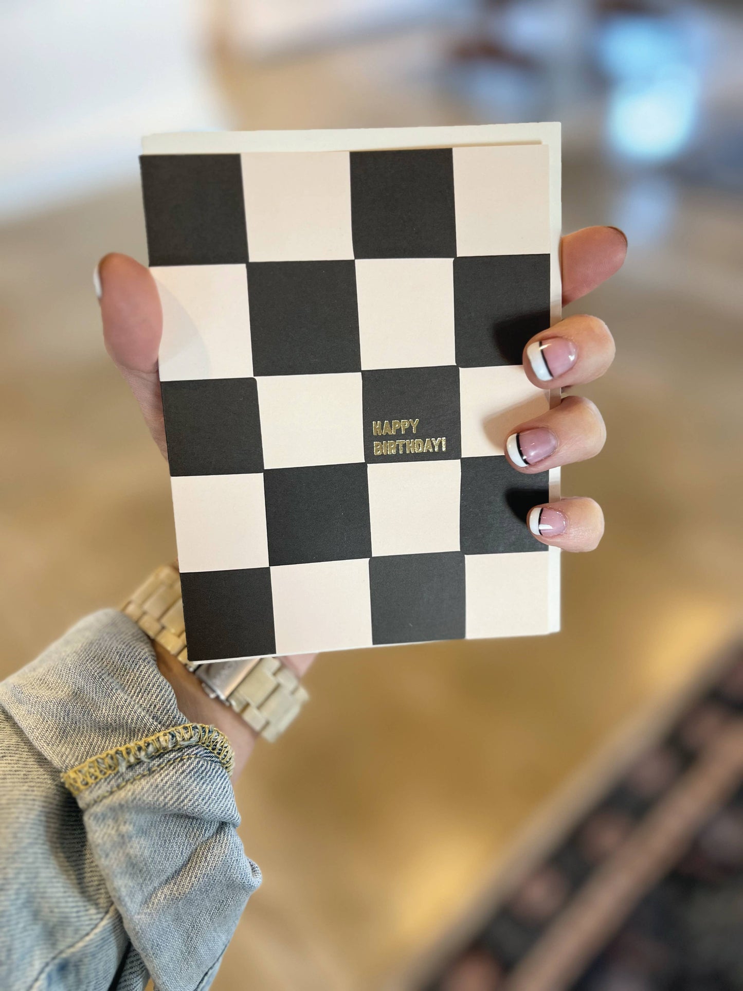 Ginger P. Designs - Chessboard Birthday Greeting Card