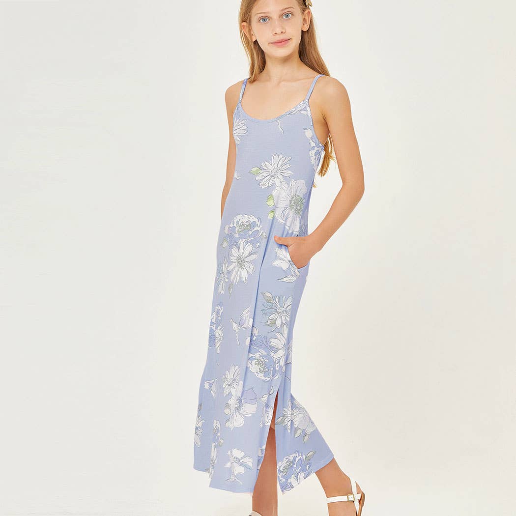 Good Girl - Floral Sleeveless Maxi Cami Dress