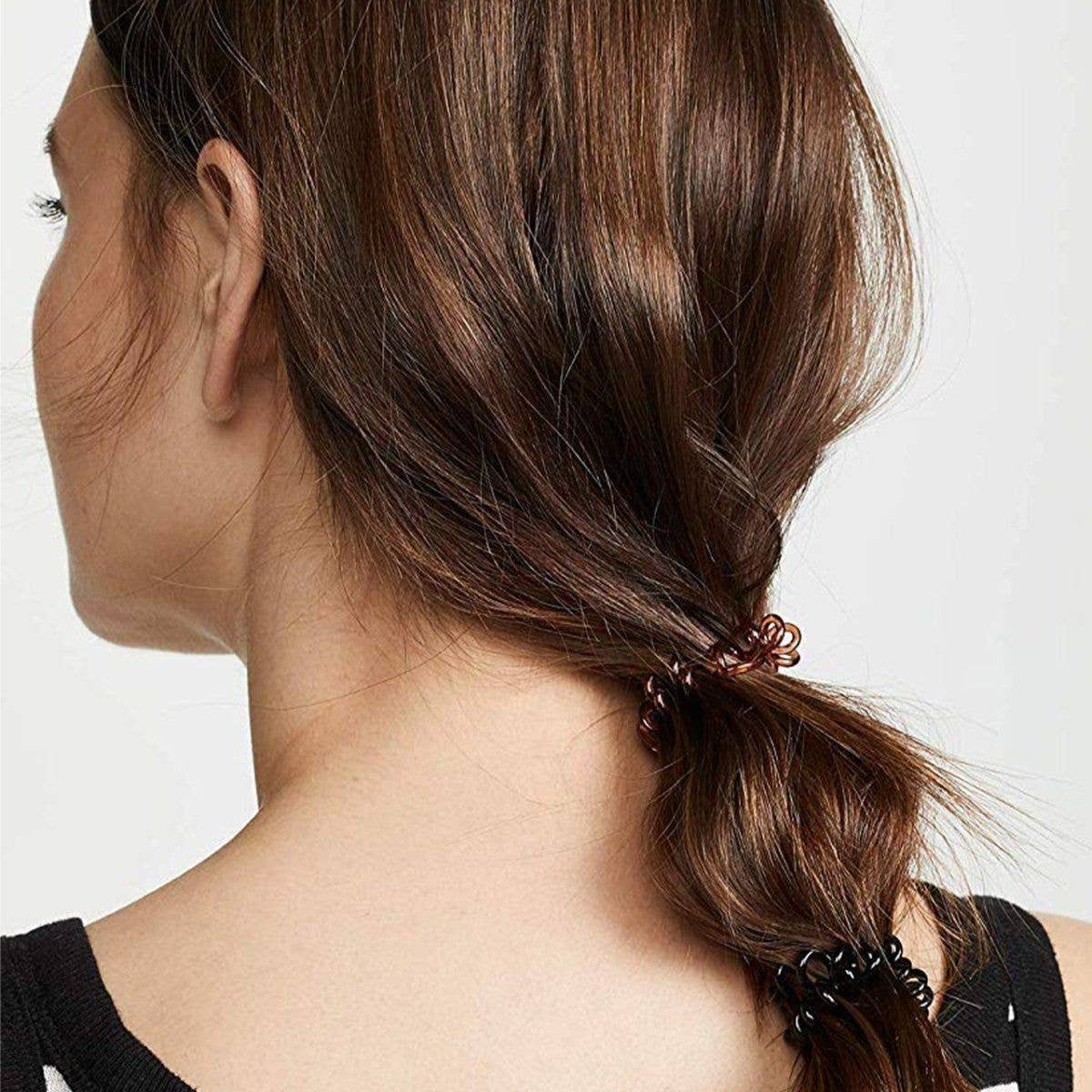 KITSCH - Spiral Hair Ties 8 Pack - Brunette