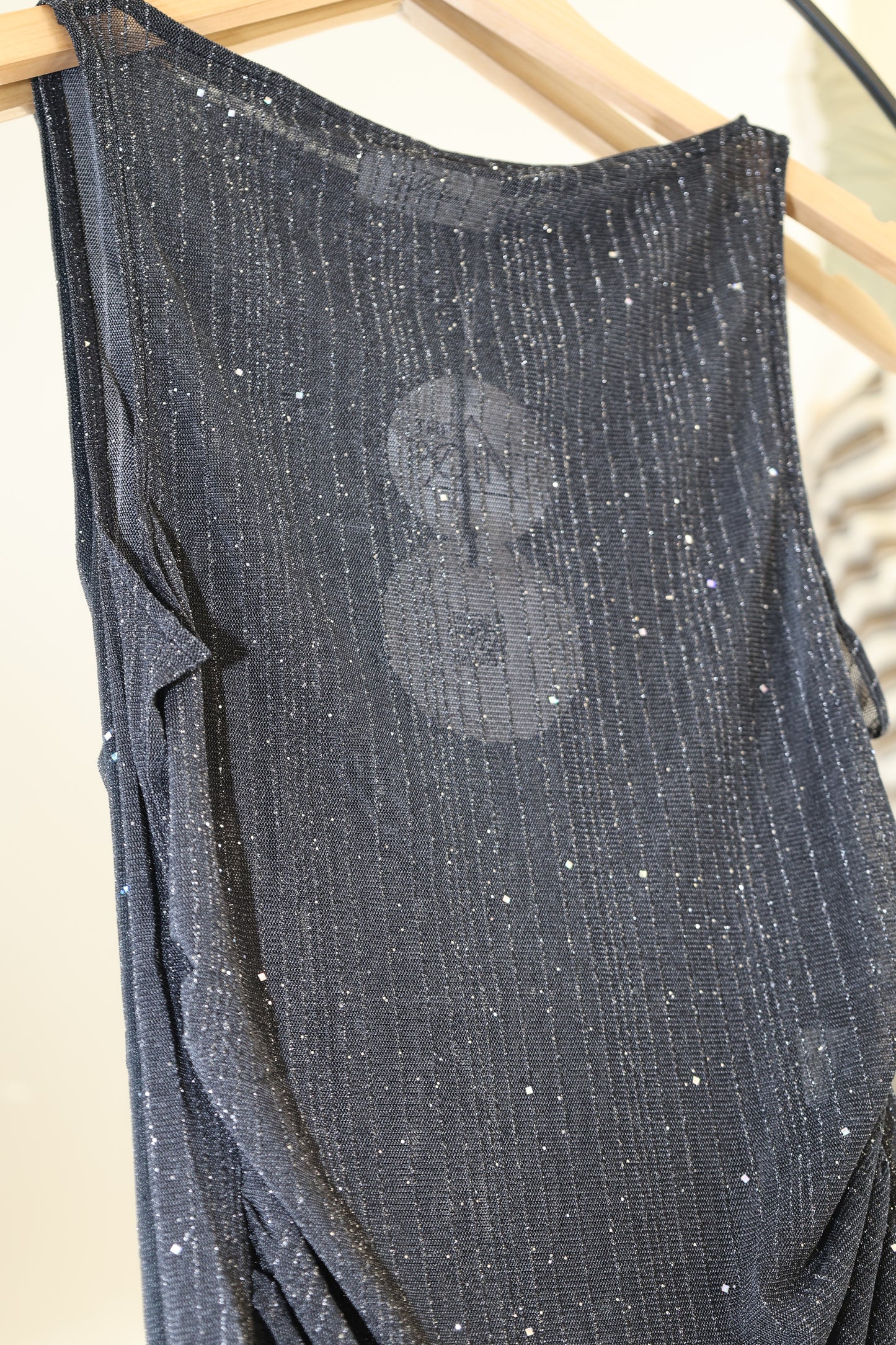 TICTOC - Miura Mesh Sparkle Boat Neck Tank