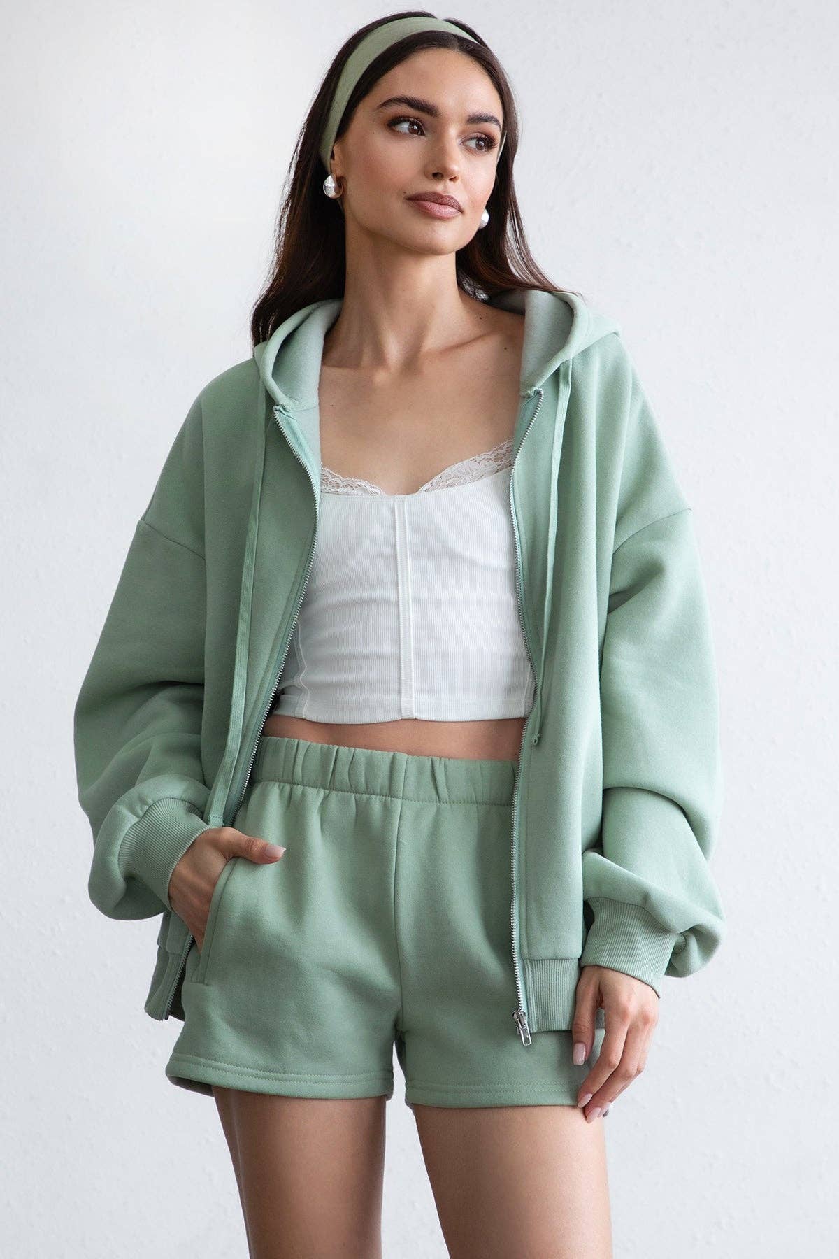 TICTOC - MOMO Casual High Waist Fleece Shorts