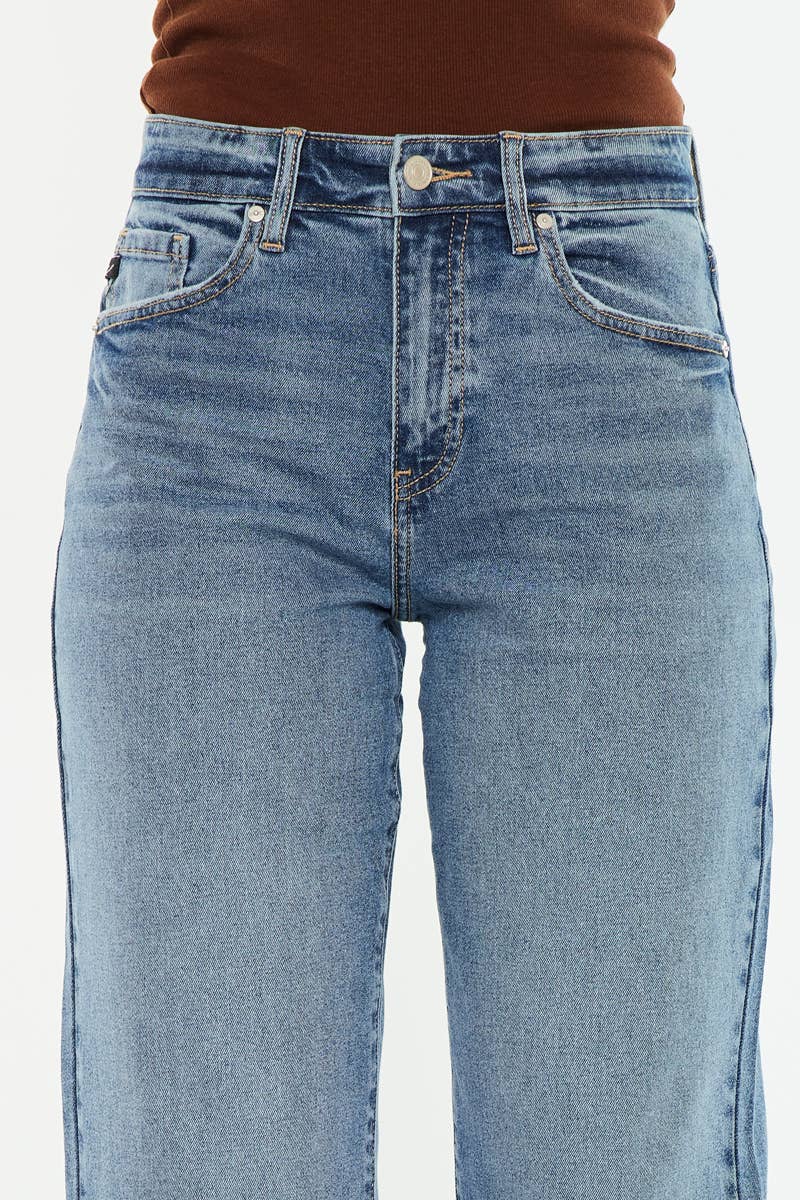 Kan Can USA - OPEN PACK HIGH RISE TRUE STRAIGHT JEANS Crop