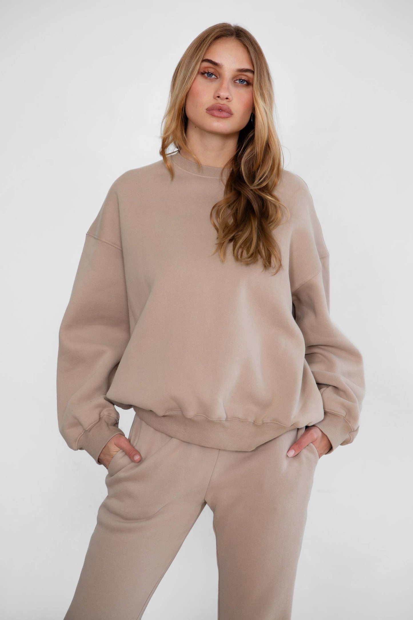 TICTOC - VARSITY Fleece Crew Neck Pullover Sweatshirt
