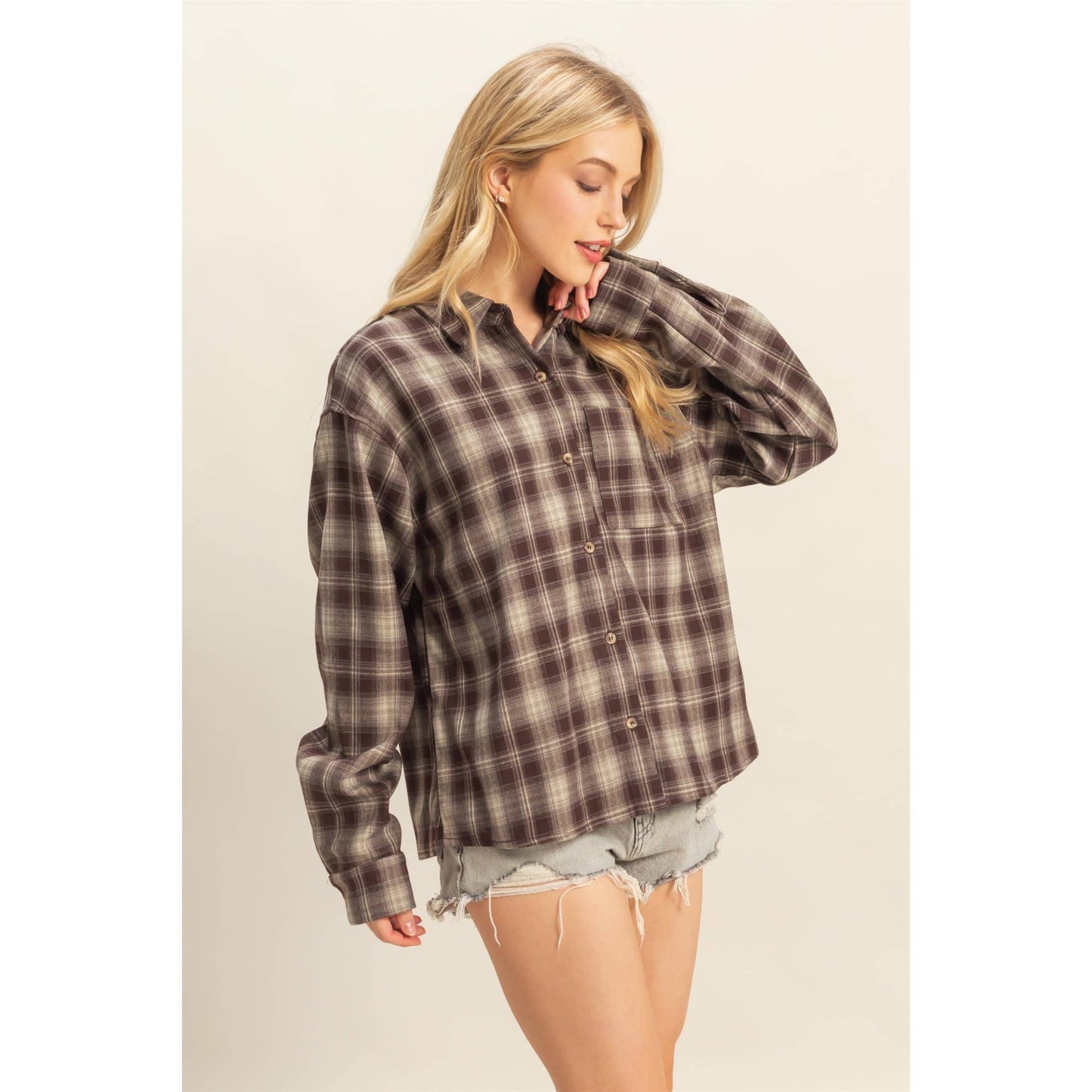 HYFVE - Classic Checkered Button-Up Shirt With Comfort Fit