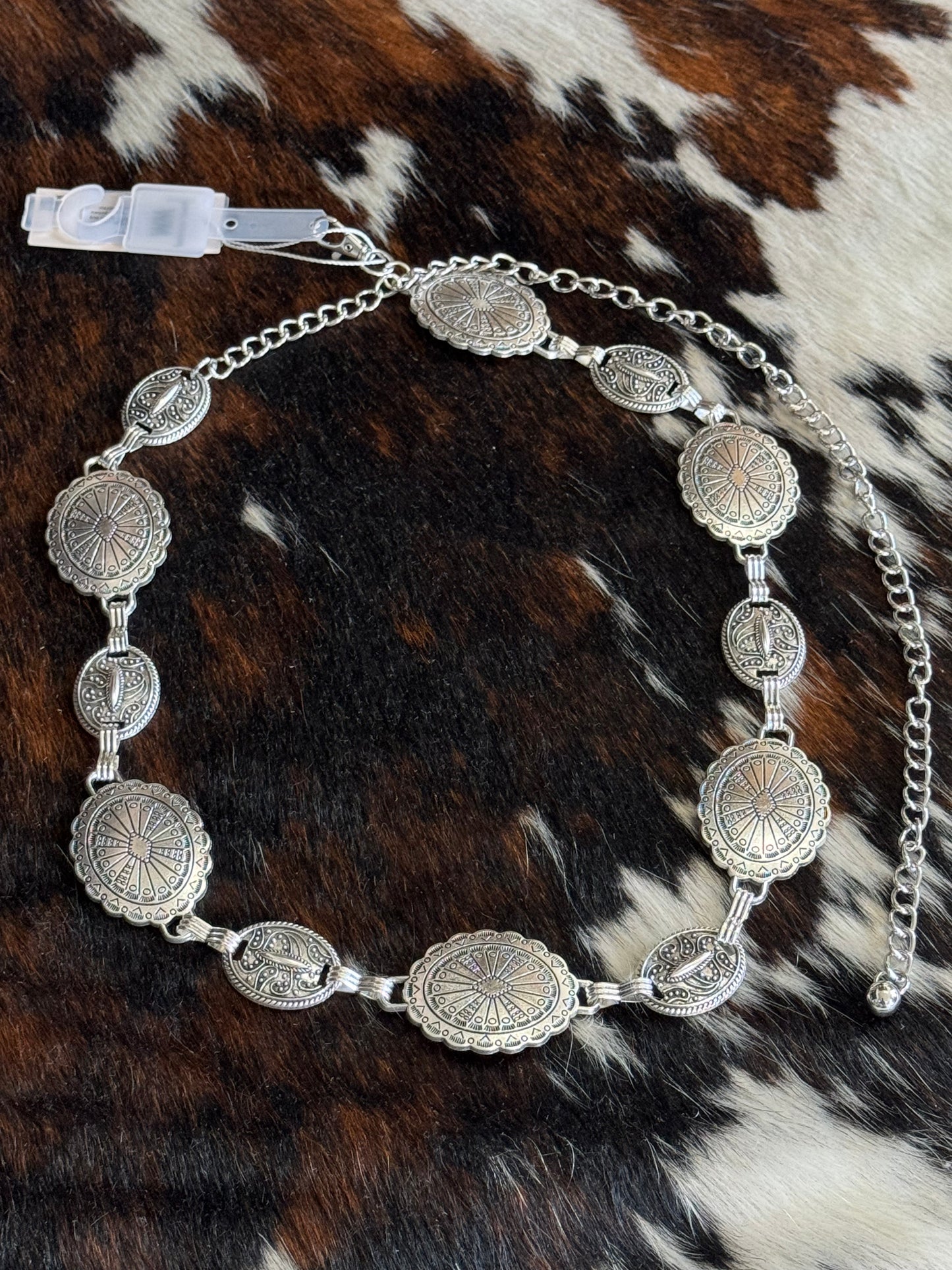 Most Wanted USA - Alternating Mixed Sizes Concho Belt