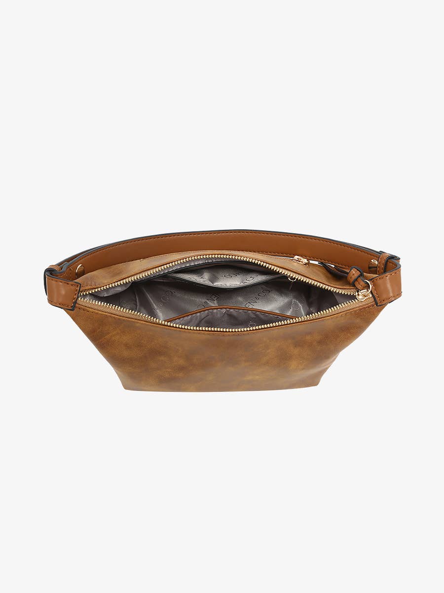 Jen & Co. - Vittoria Convertible Suede Shoulder Bag