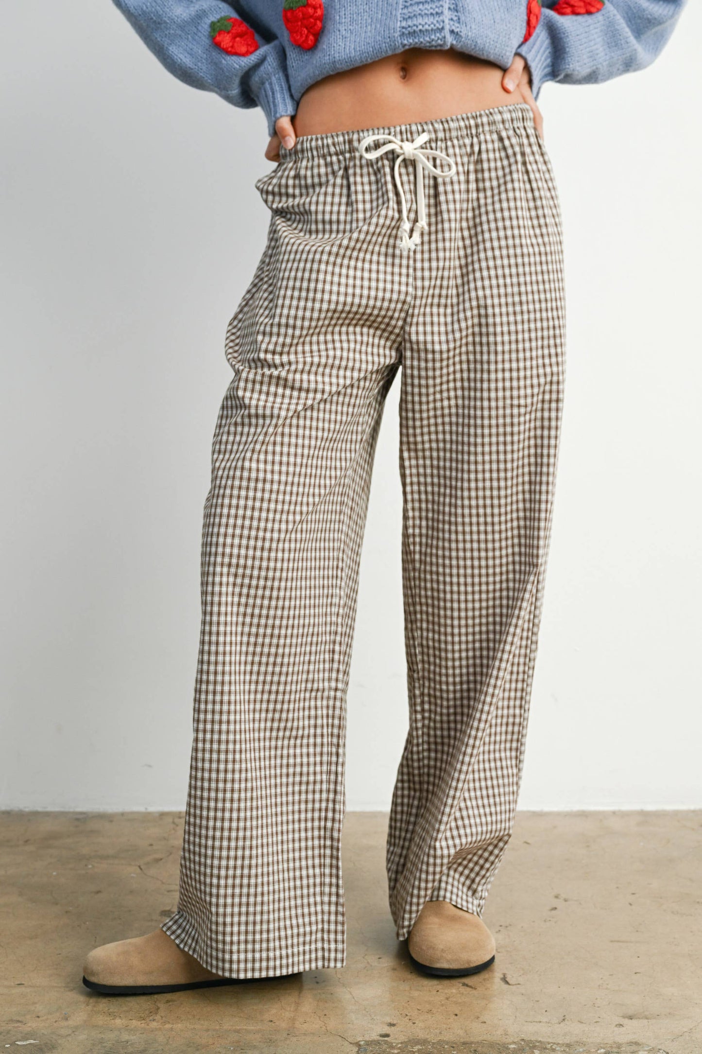 BUTTERMELON - Loose-Fit Adjustable Tie-Front Pants
