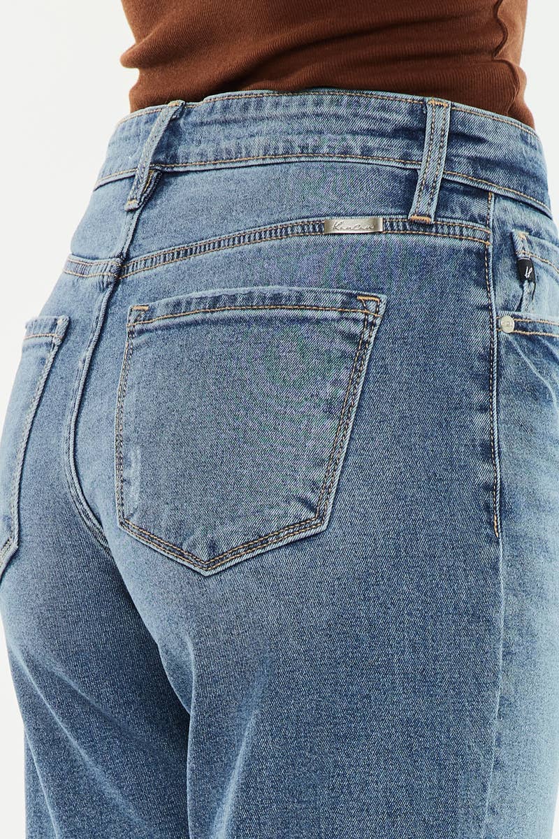 Kan Can USA - OPEN PACK HIGH RISE TRUE STRAIGHT JEANS Crop
