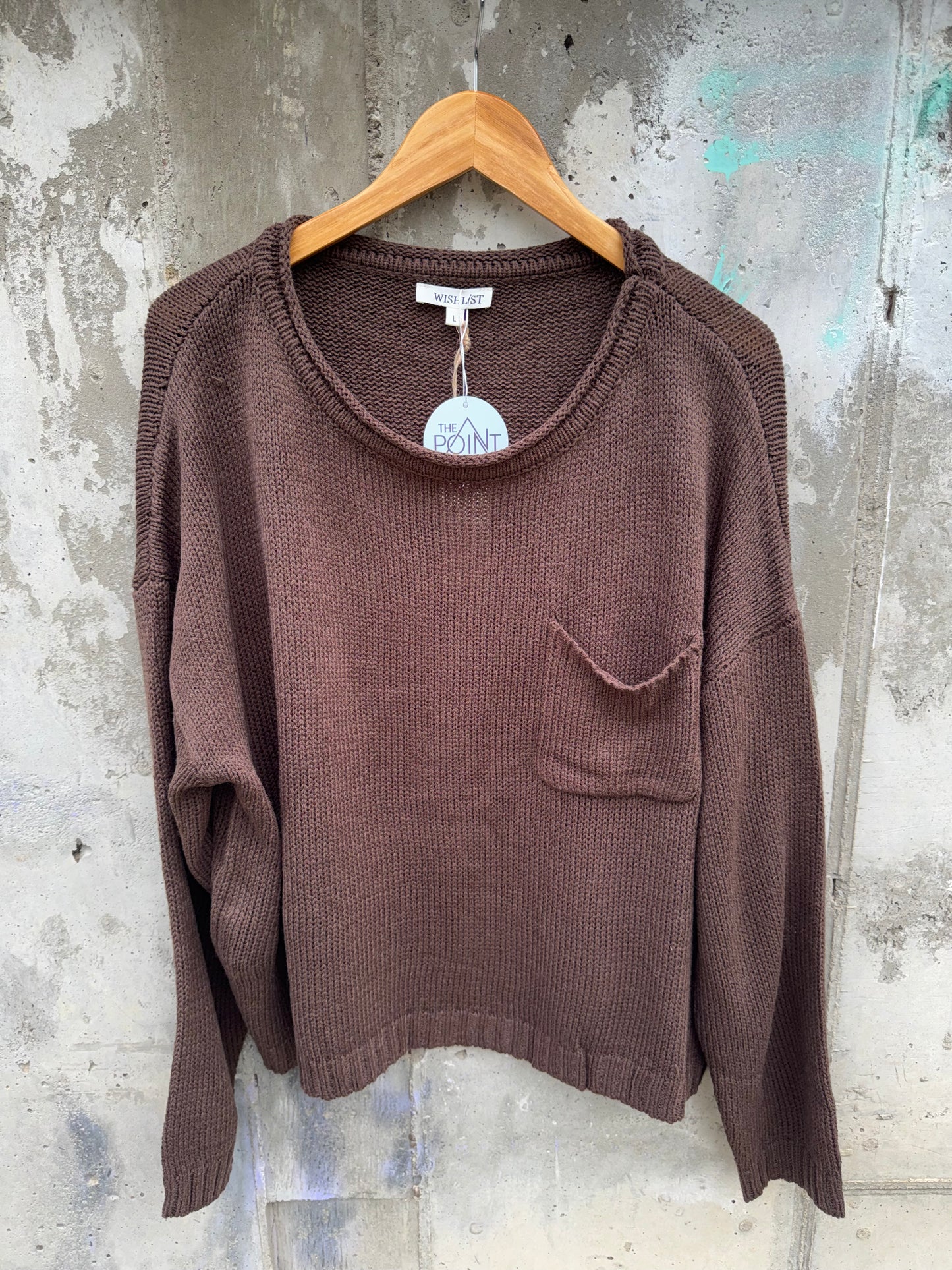 Wishlist - Brown Chunky Knit Sweater
